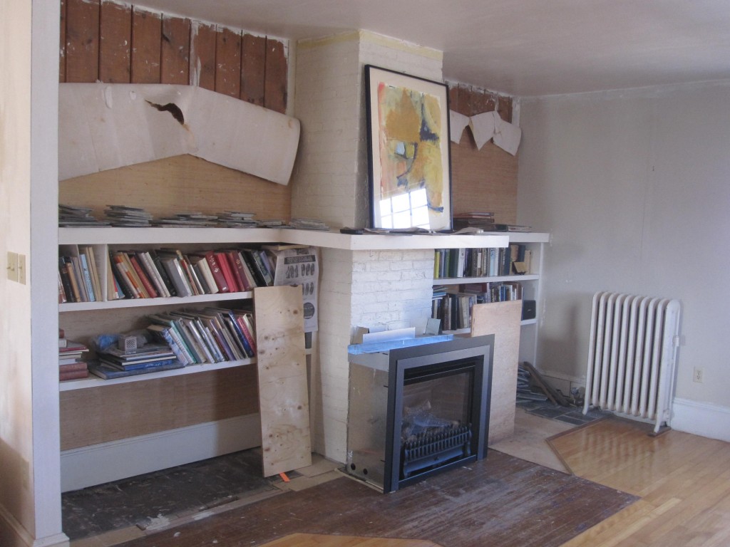 Existing conditions, with fireplace insert